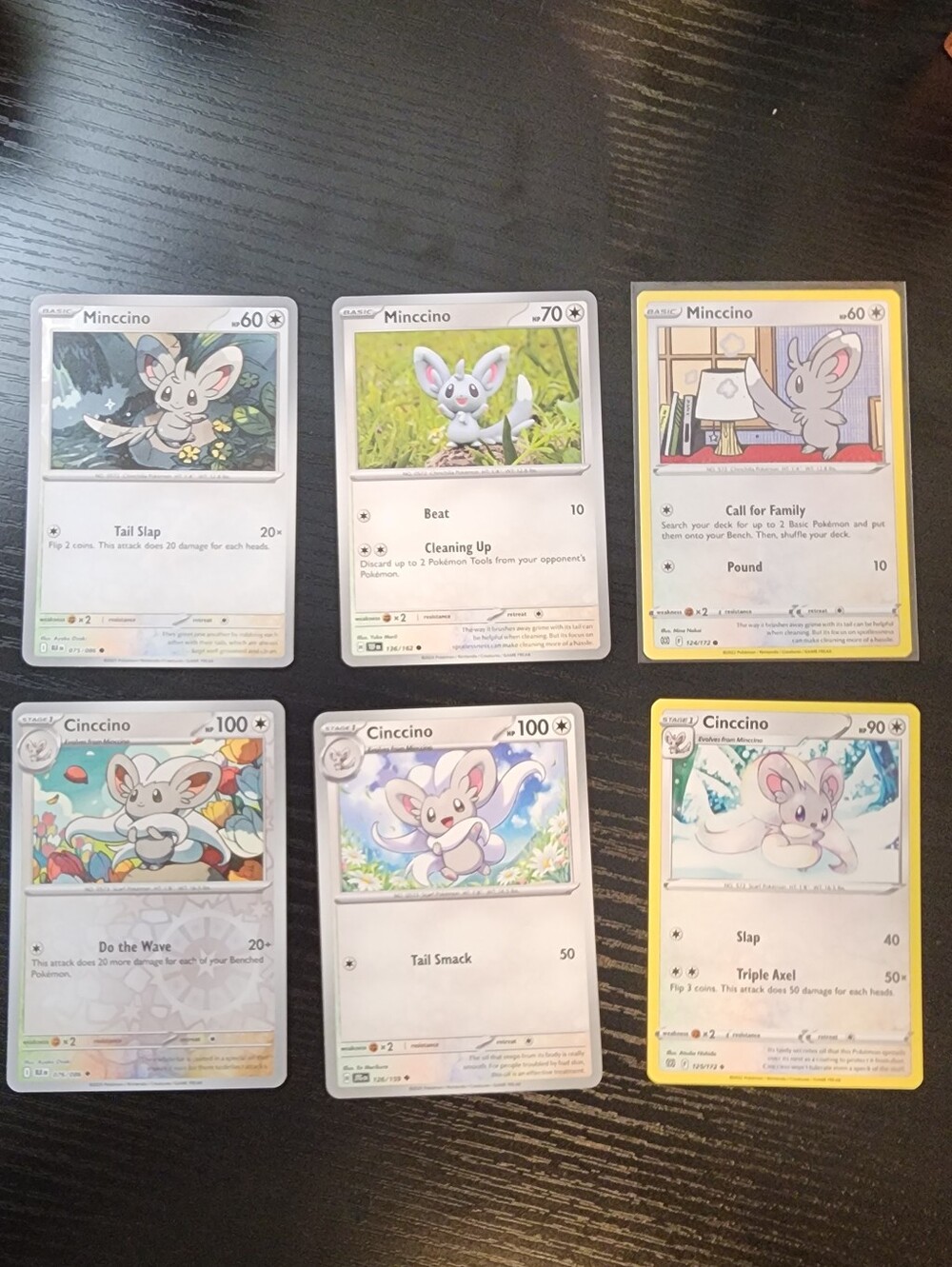 Pokemon Minccino & Cinccino Card Lot